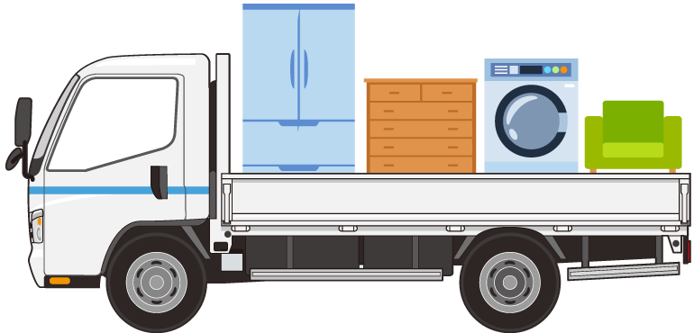 不用品回収・遺品整理・家具引取・家電引取・荷物一時保管の2トントラック1台の料金目安